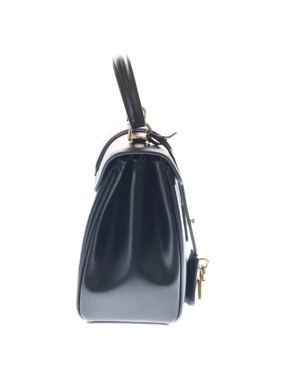 Celine Small 16 Saise Shoulder Bag Calfskin Leather Gold Black